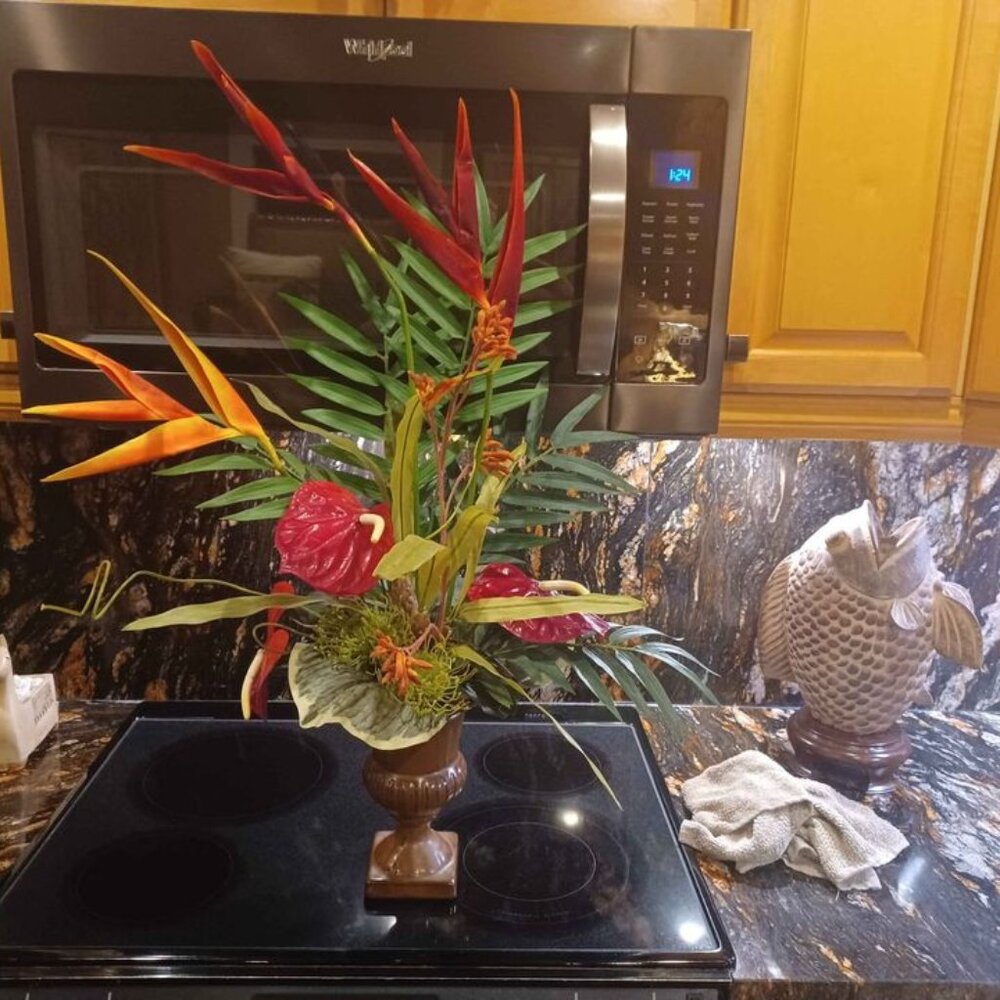 Beautiful Anthurium and Bird Of Paradise Arrangement